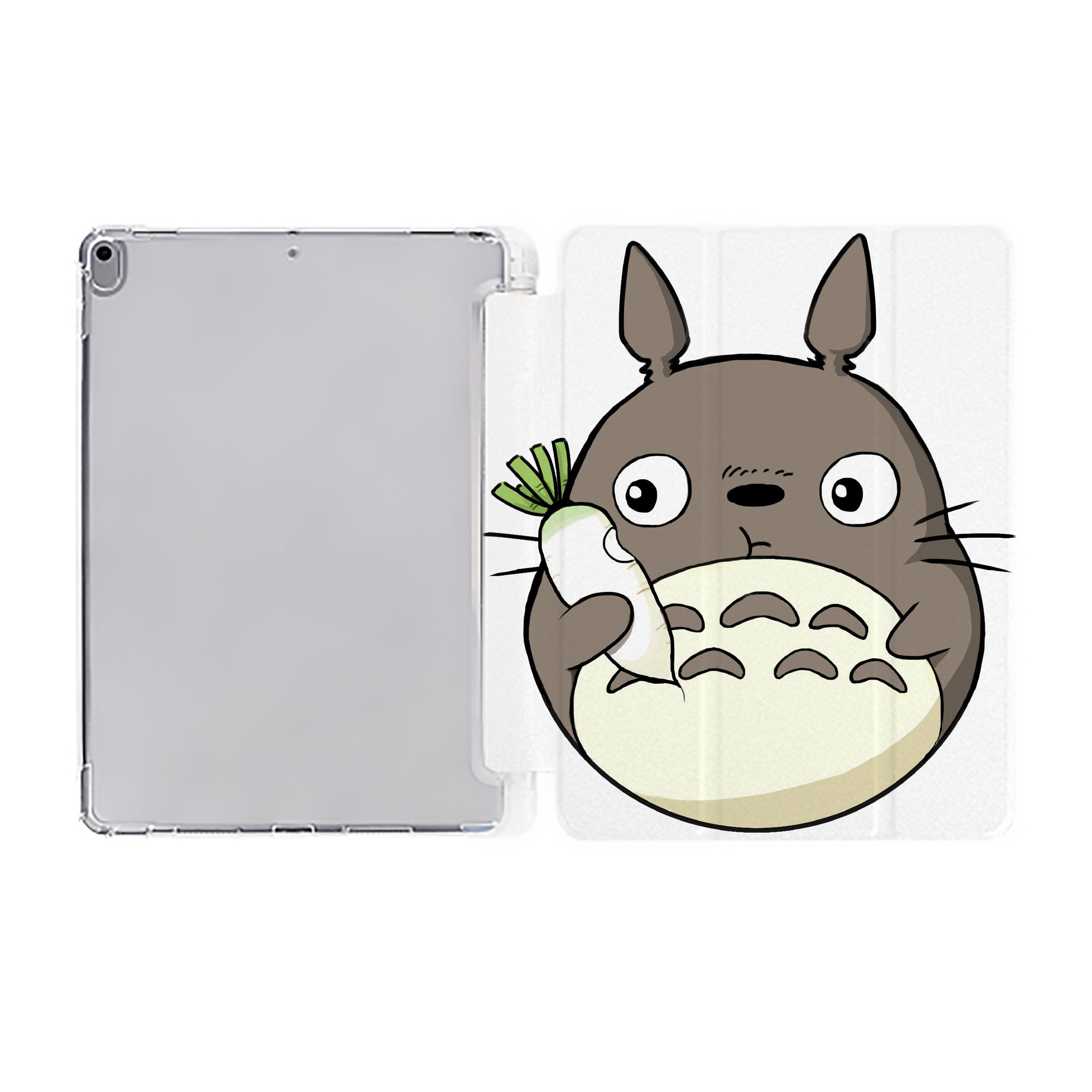 （画像用） となりのトトロ 草壁メイ 草壁サツキ My Neighbor Totoro Satsuki Kusakabe Mei Kusakabe IPad ケース ペン収納付き 三つ折りスタンド PUレザー×シリコン 対応機種9.5/10.5/10.9インチ